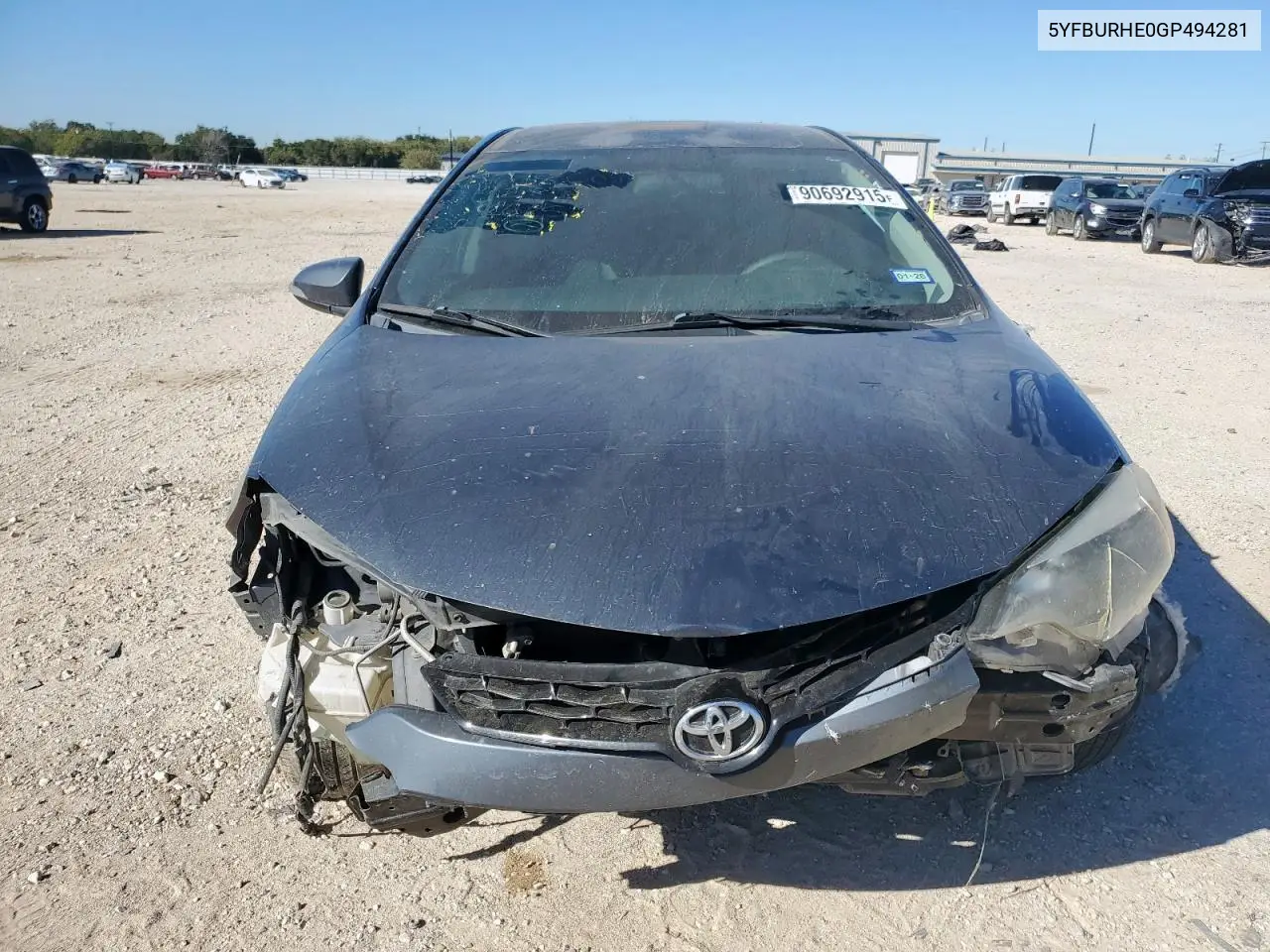 5YFBURHE0GP494281 2016 Toyota Corolla L