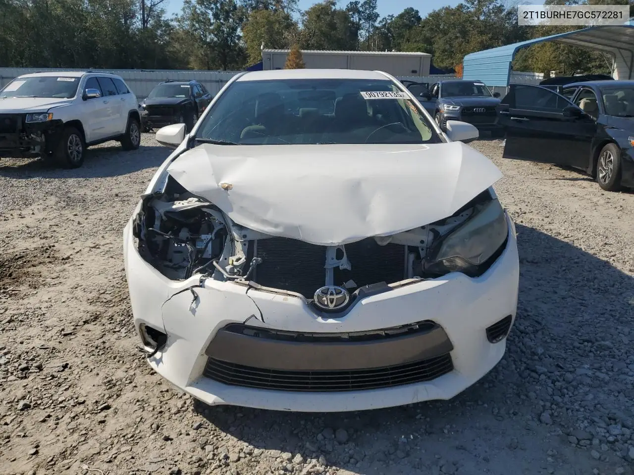 2T1BURHE7GC572281 2016 Toyota Corolla L