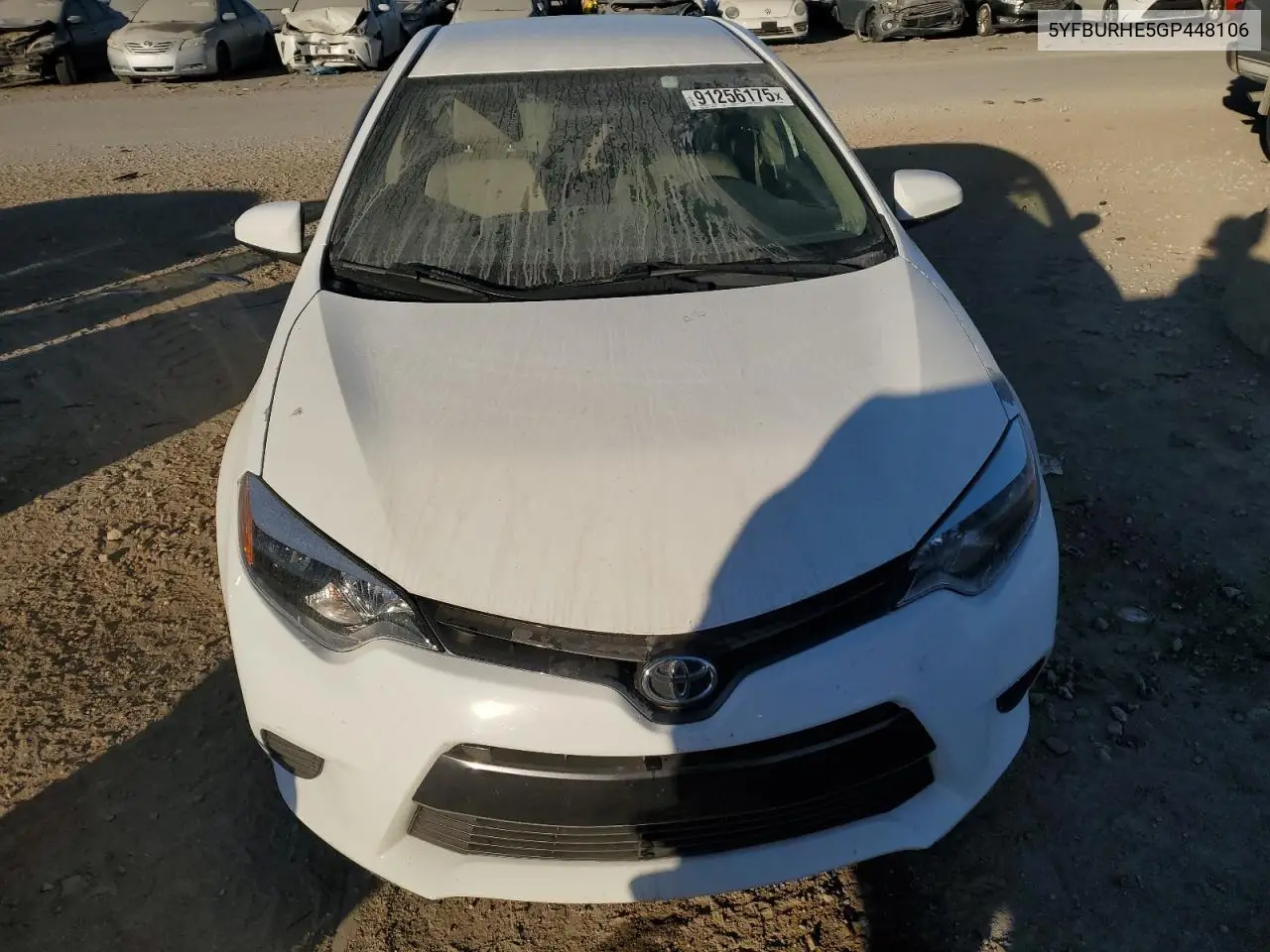 5YFBURHE5GP448106 2016 Toyota Corolla L