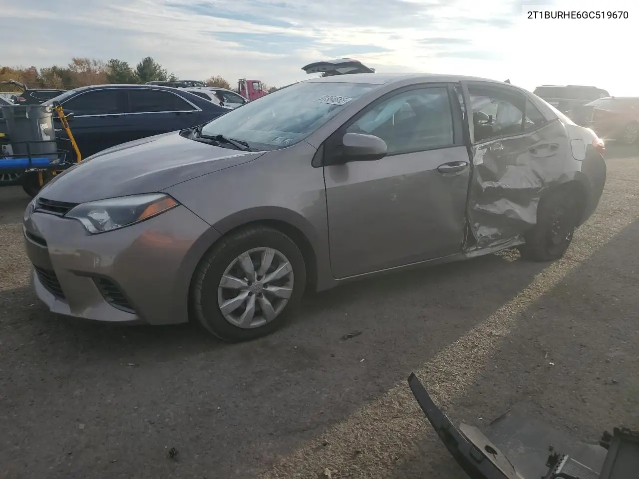 2T1BURHE6GC519670 2016 Toyota Corolla L