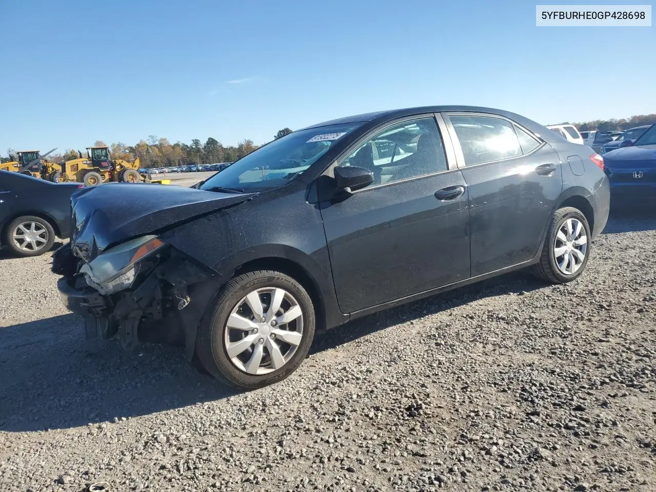 5YFBURHE0GP428698 2016 Toyota Corolla L