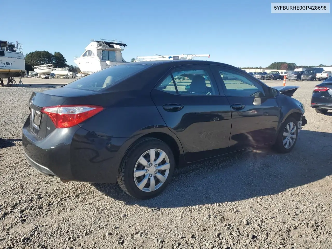 5YFBURHE0GP428698 2016 Toyota Corolla L