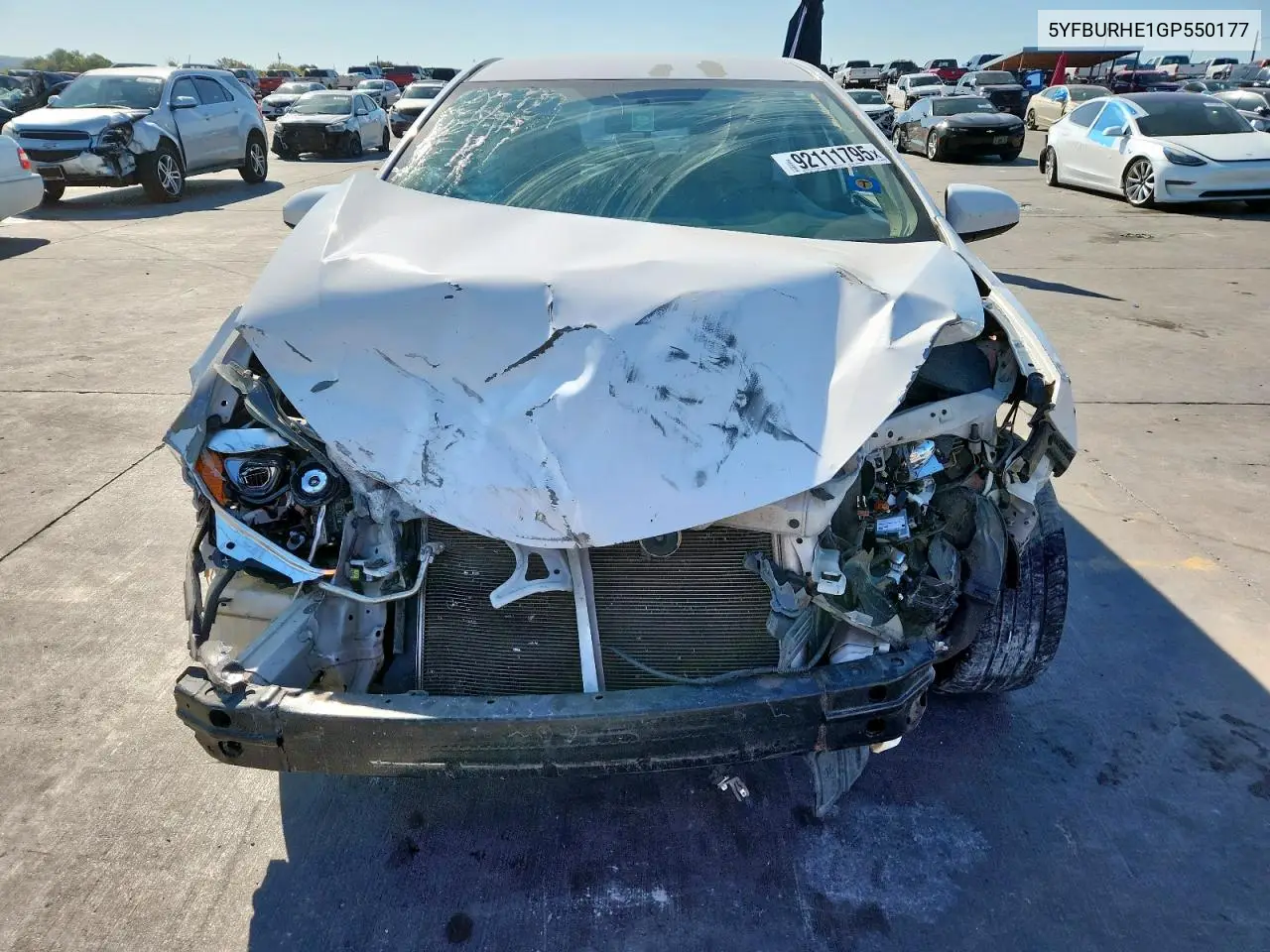 5YFBURHE1GP550177 2016 Toyota Corolla L