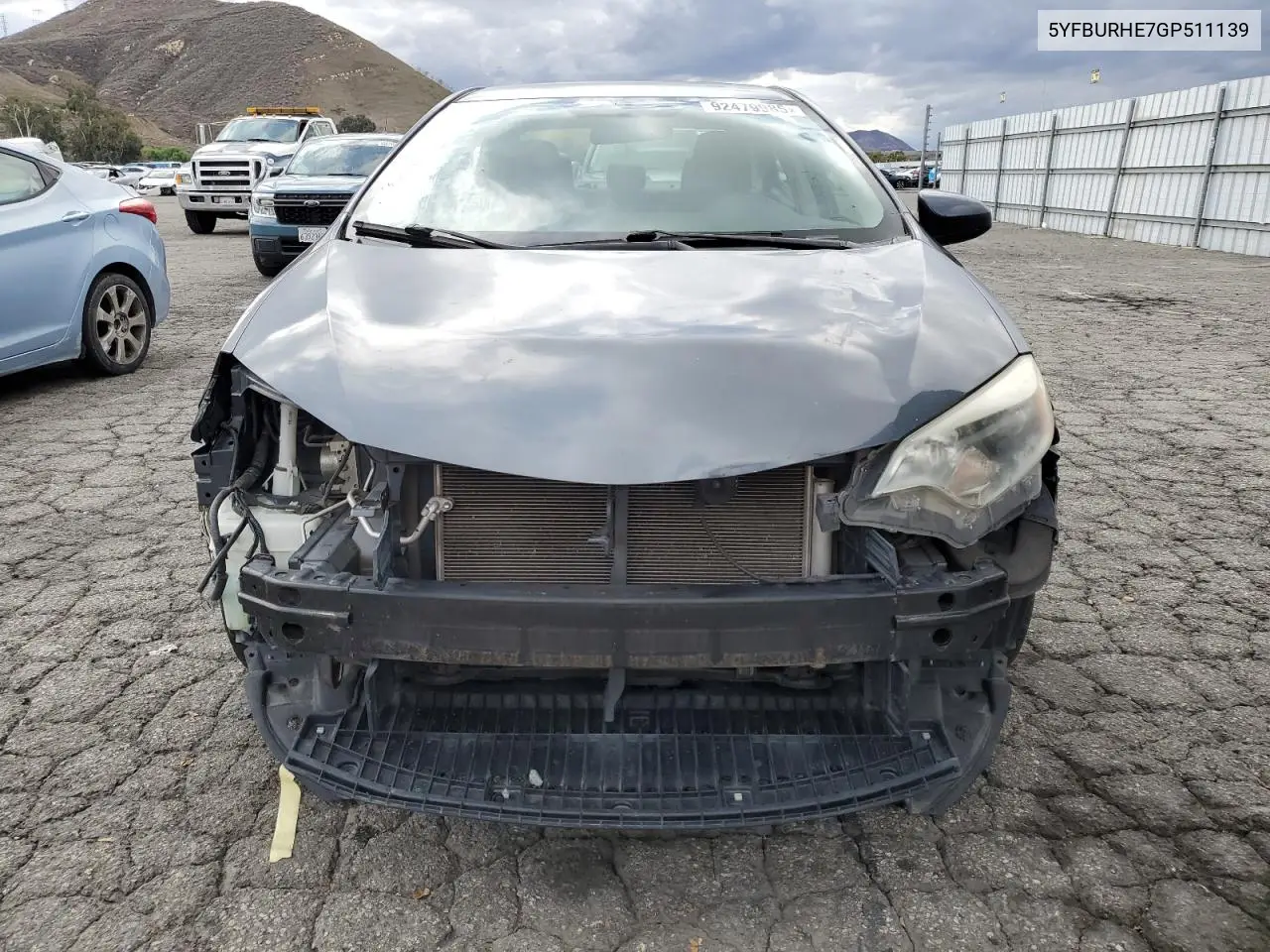5YFBURHE7GP511139 2016 Toyota Corolla L