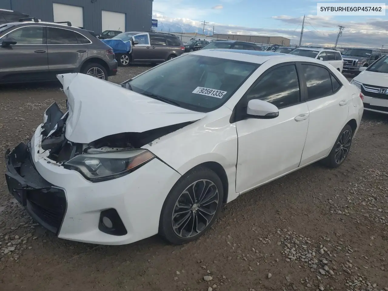 5YFBURHE6GP457462 2016 Toyota Corolla L