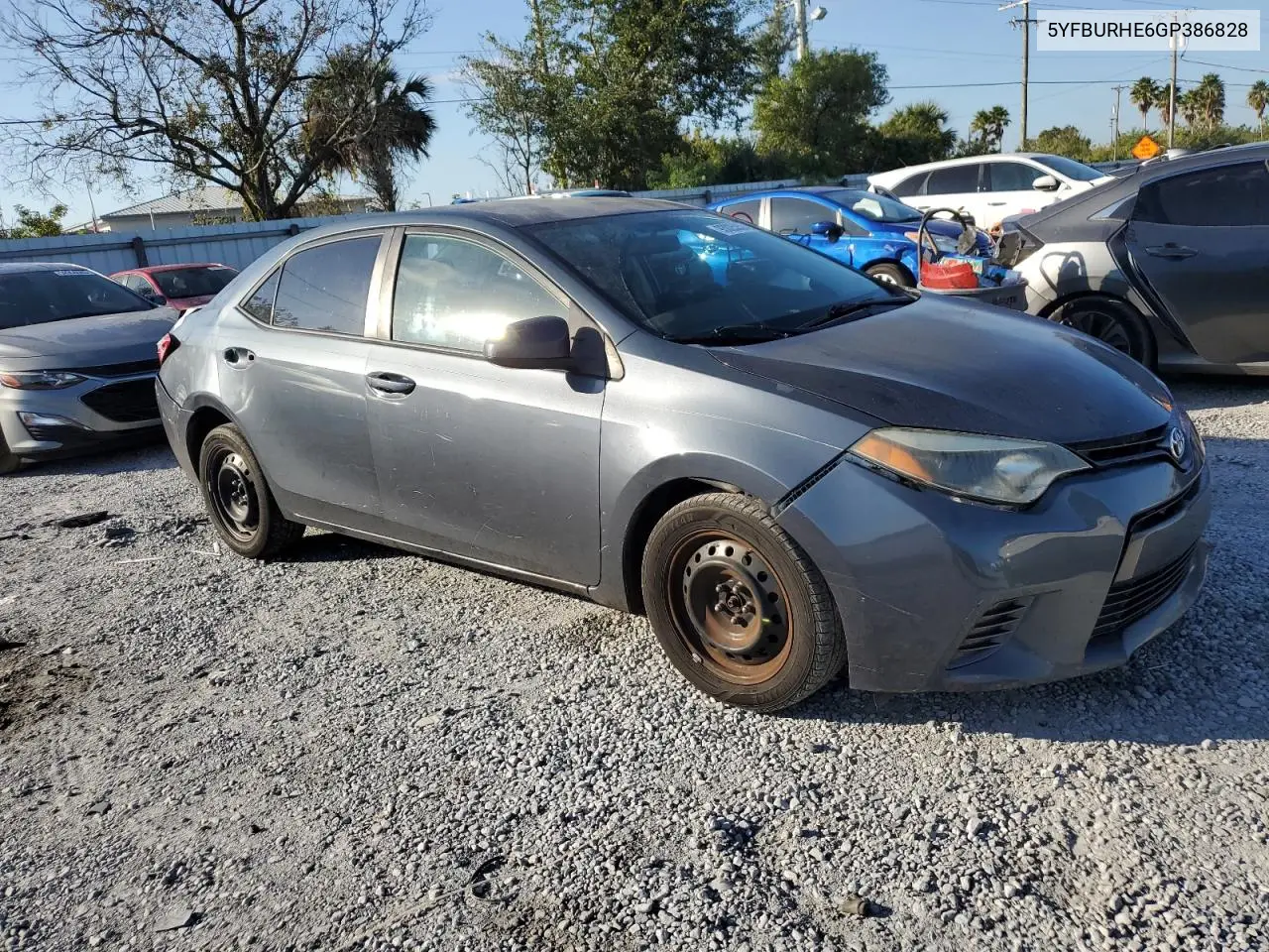 5YFBURHE6GP386828 2016 Toyota Corolla L