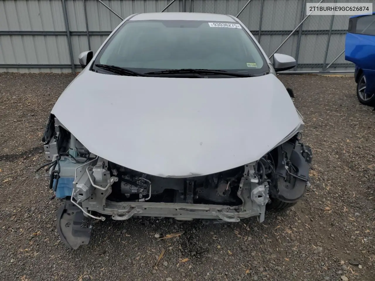 2T1BURHE9GC626874 2016 Toyota Corolla L