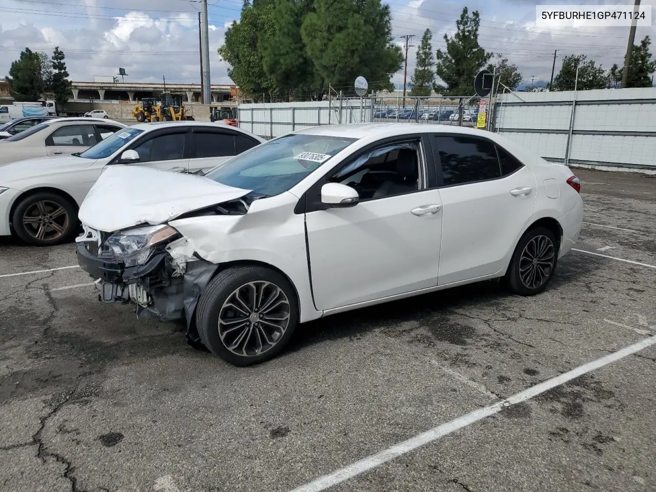 5YFBURHE1GP471124 2016 Toyota Corolla L