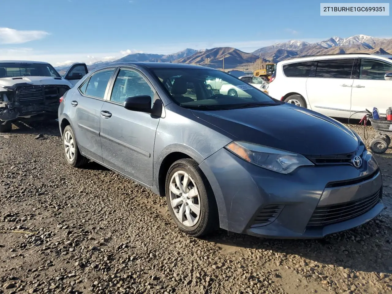 2T1BURHE1GC699351 2016 Toyota Corolla L