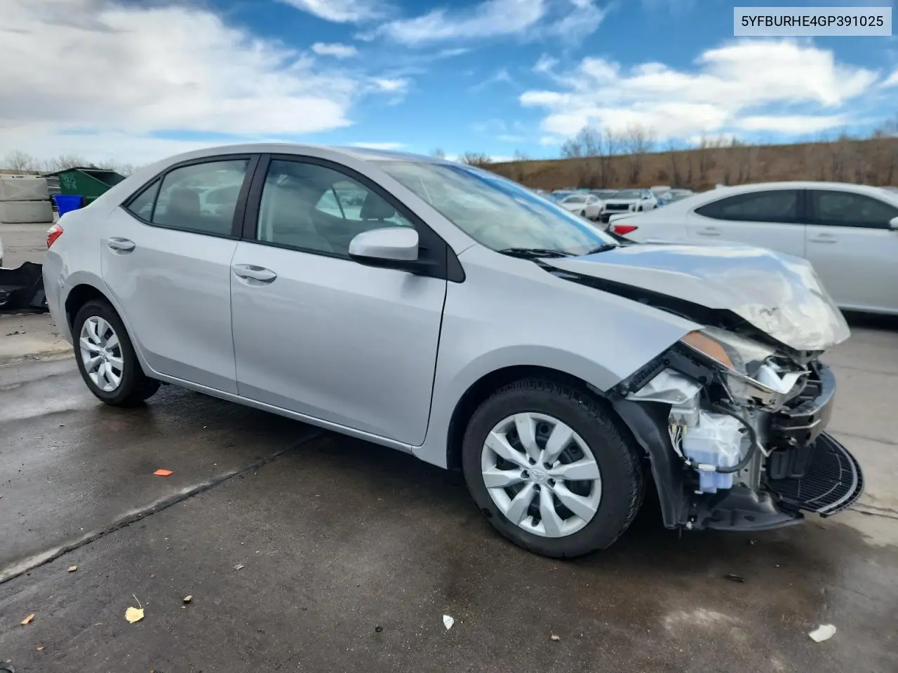 5YFBURHE4GP391025 2016 Toyota Corolla L
