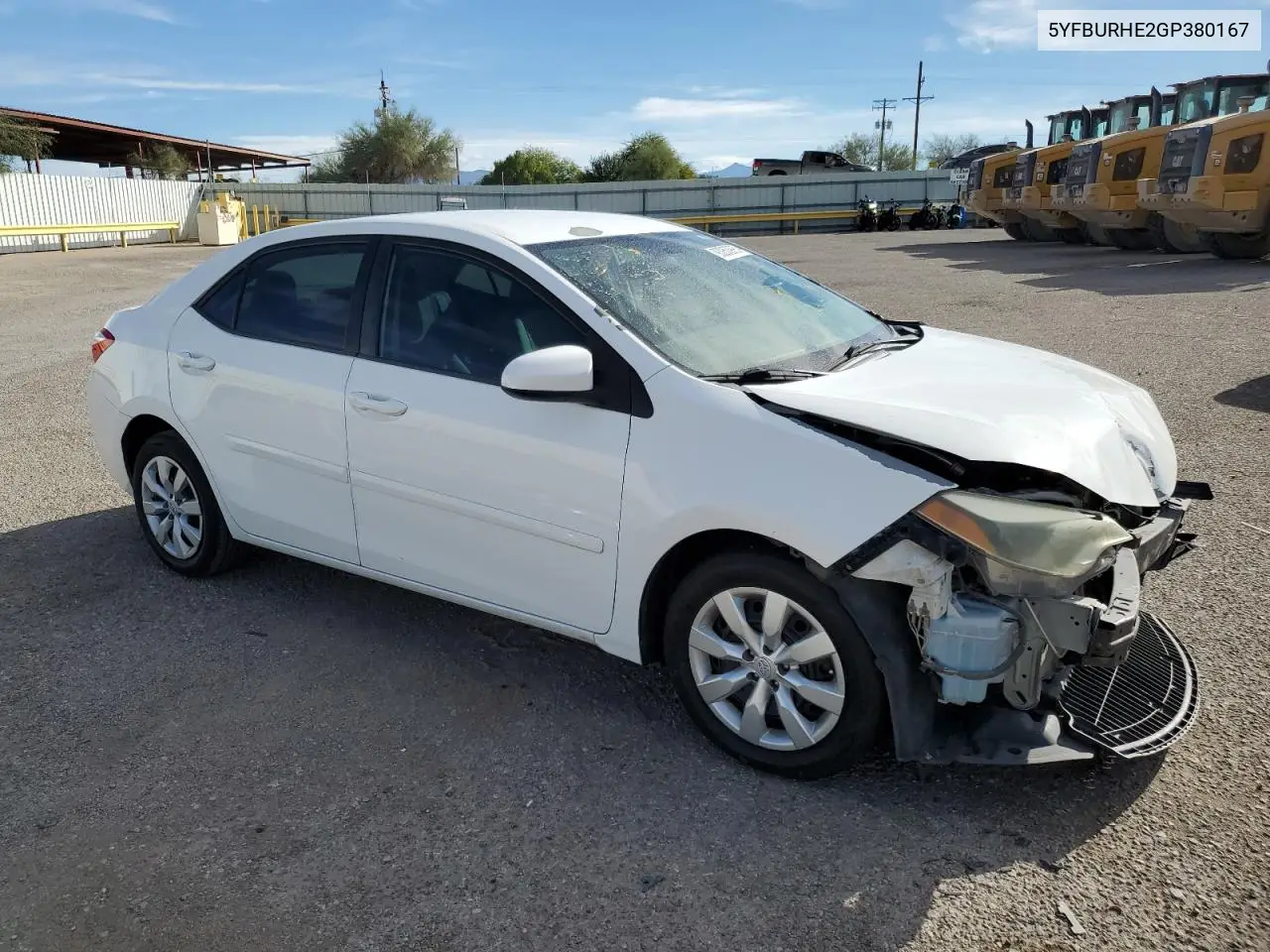 5YFBURHE2GP380167 2016 Toyota Corolla L