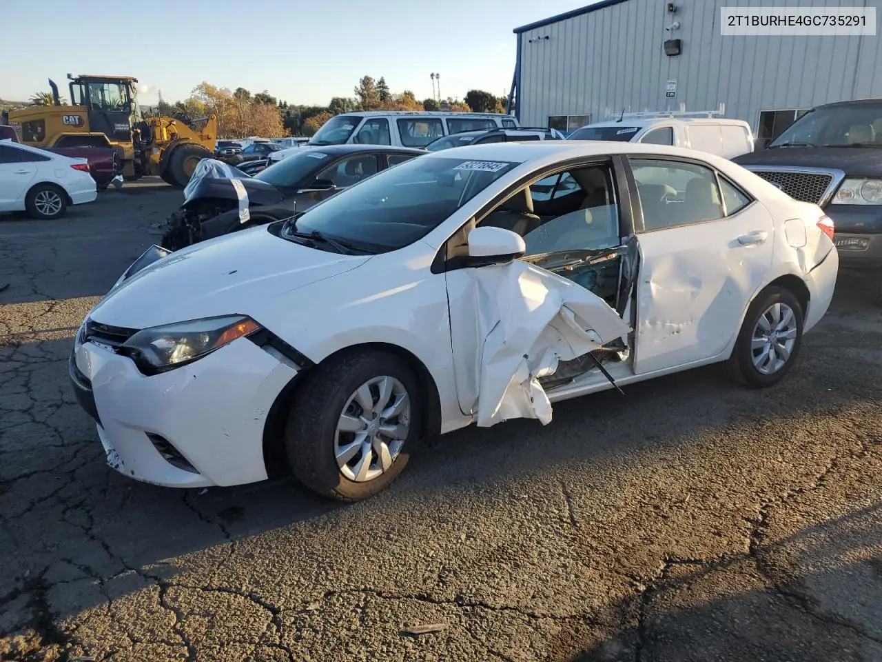 2T1BURHE4GC735291 2016 Toyota Corolla L