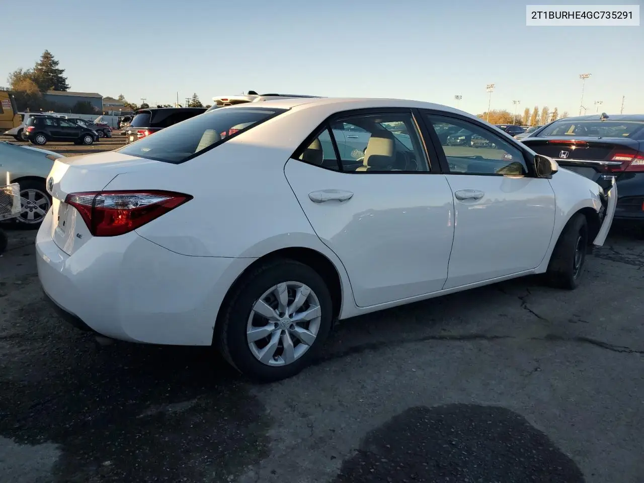 2T1BURHE4GC735291 2016 Toyota Corolla L
