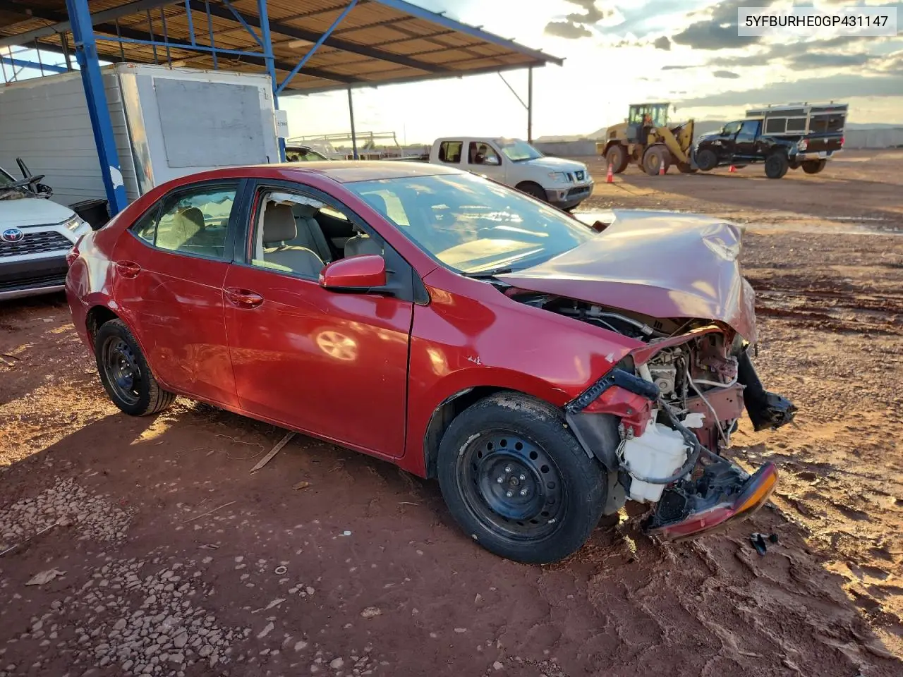 5YFBURHE0GP431147 2016 Toyota Corolla L