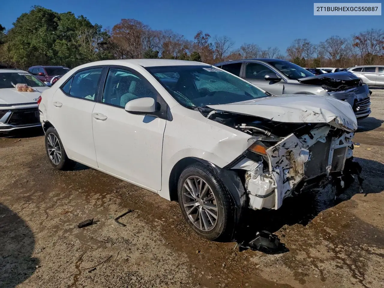 2T1BURHEXGC550887 2016 Toyota Corolla L