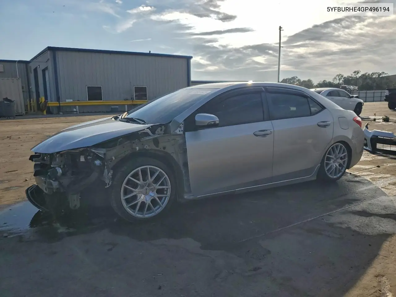 5YFBURHE4GP496194 2016 Toyota Corolla L