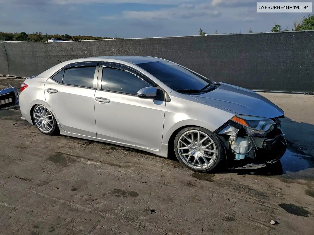 5YFBURHE4GP496194 2016 Toyota Corolla L
