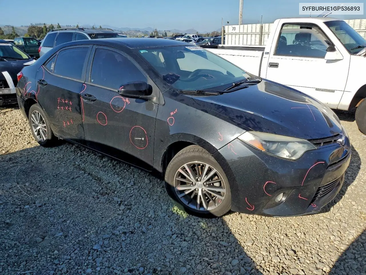 5YFBURHE1GP536893 2016 Toyota Corolla L