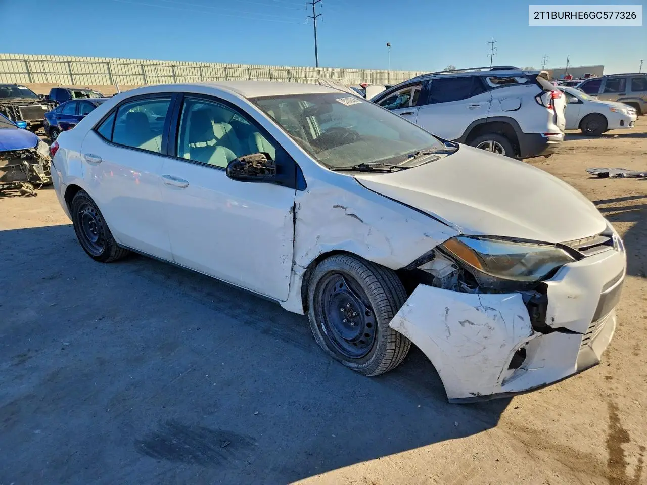 2T1BURHE6GC577326 2016 Toyota Corolla L