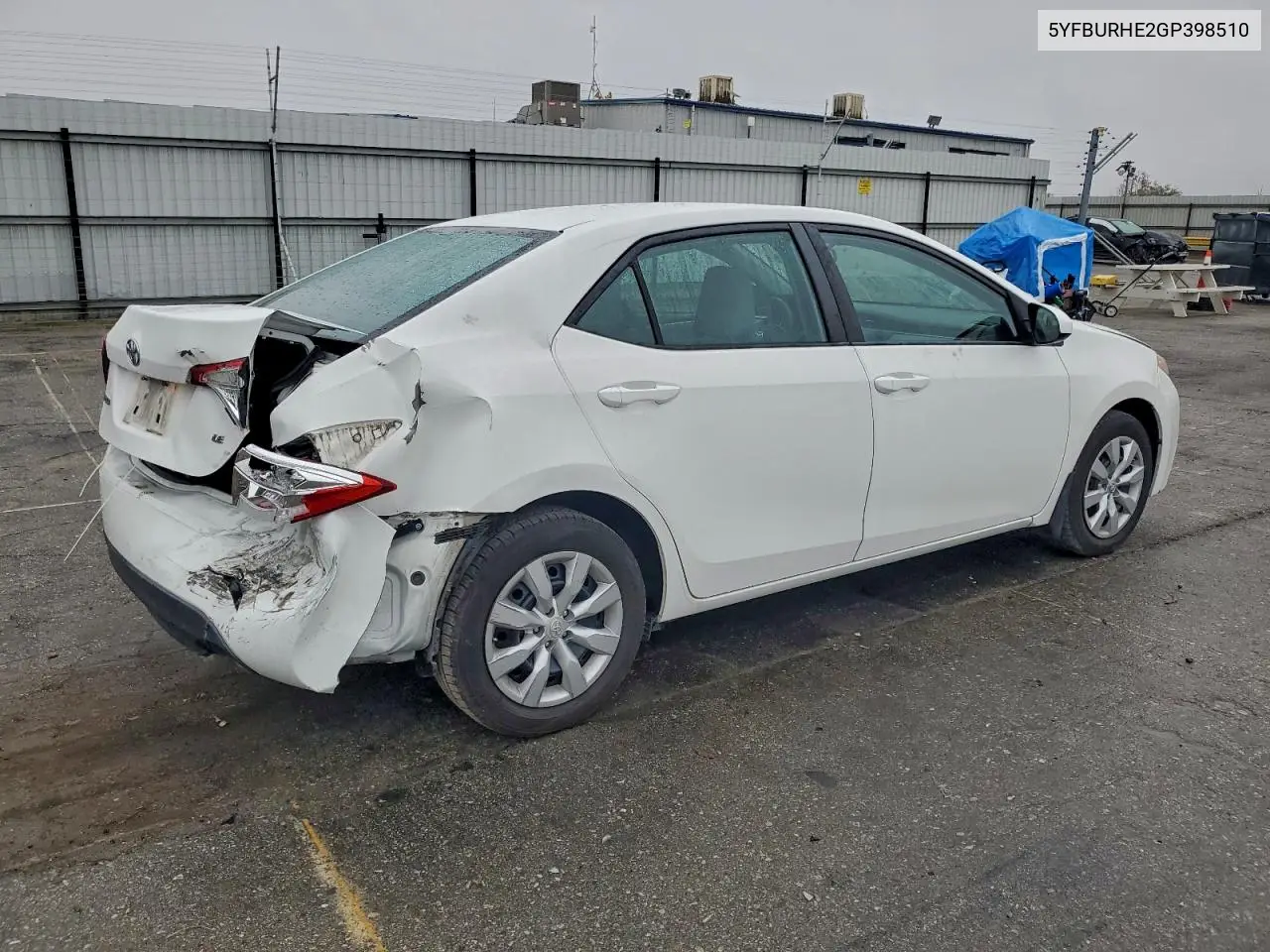5YFBURHE2GP398510 2016 Toyota Corolla L