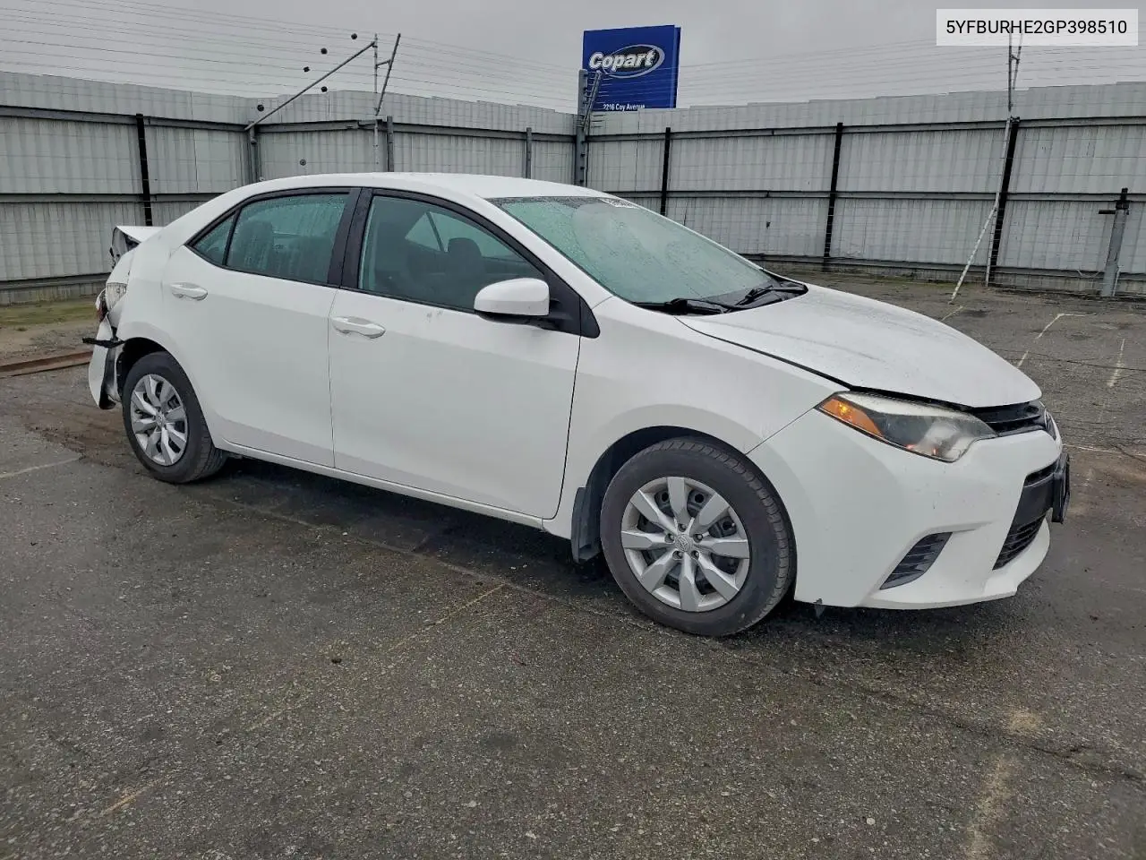 5YFBURHE2GP398510 2016 Toyota Corolla L