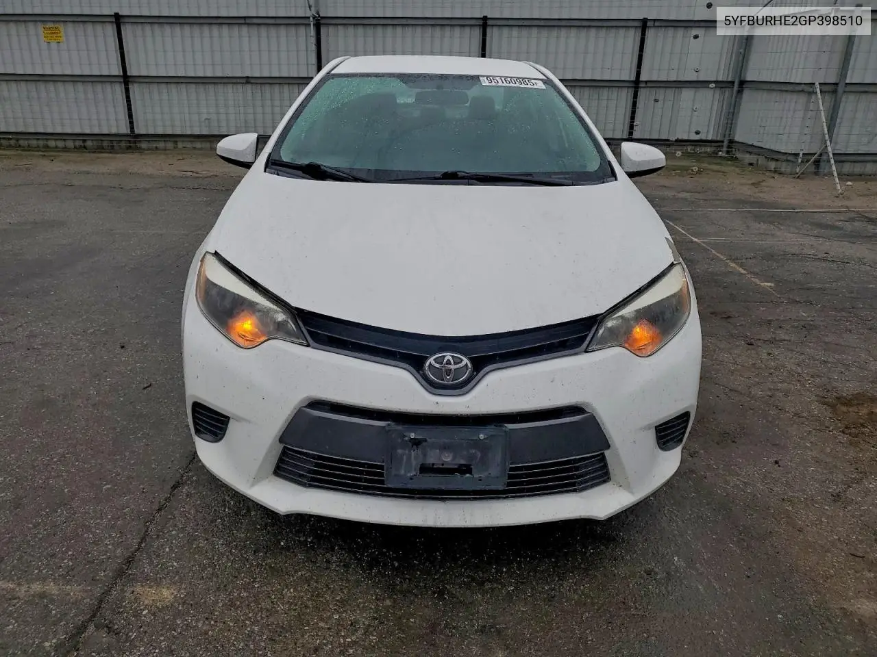 5YFBURHE2GP398510 2016 Toyota Corolla L