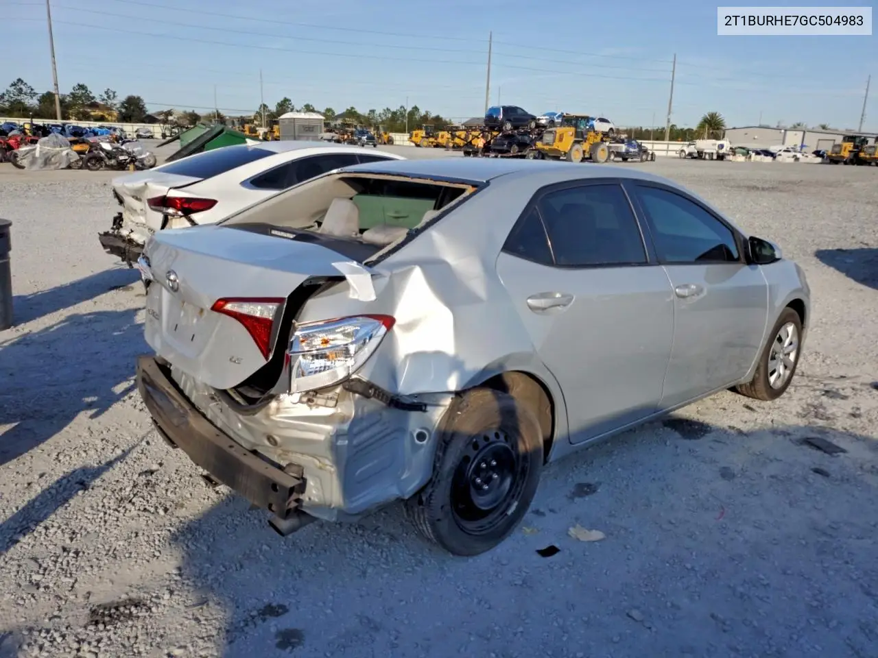 2T1BURHE7GC504983 2016 Toyota Corolla L