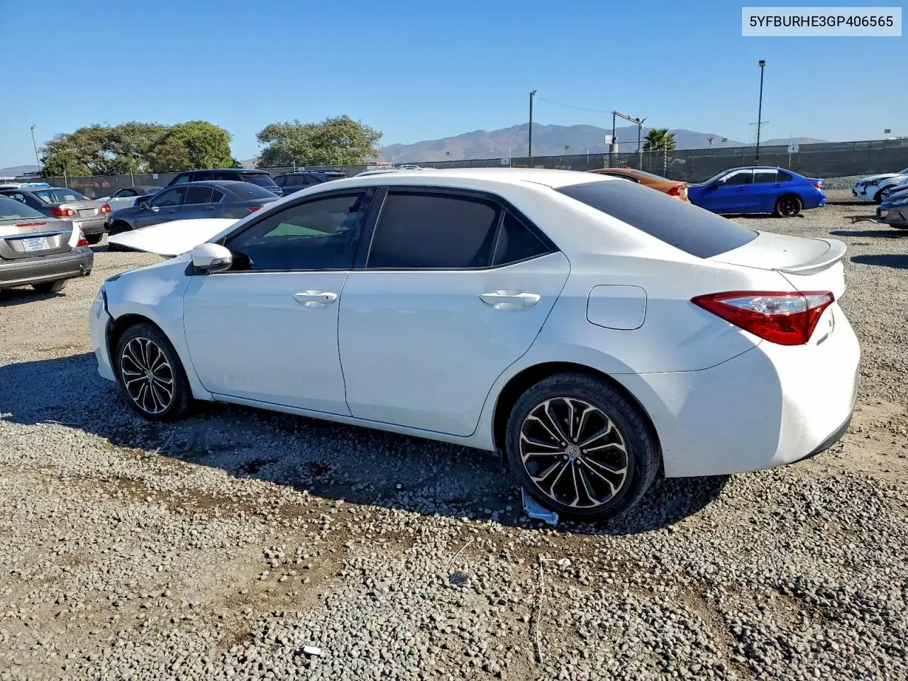 5YFBURHE3GP406565 2016 Toyota Corolla L