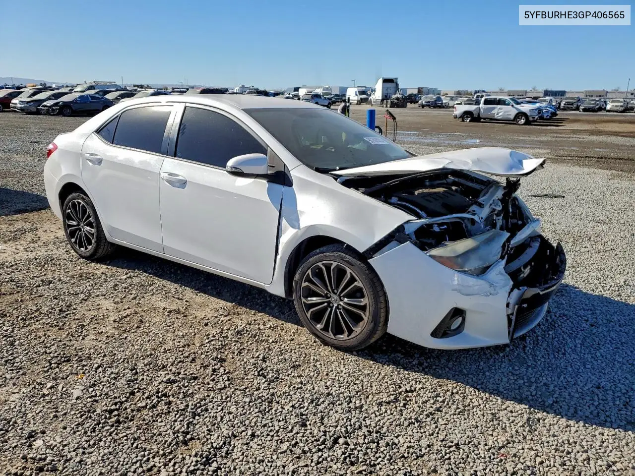 5YFBURHE3GP406565 2016 Toyota Corolla L