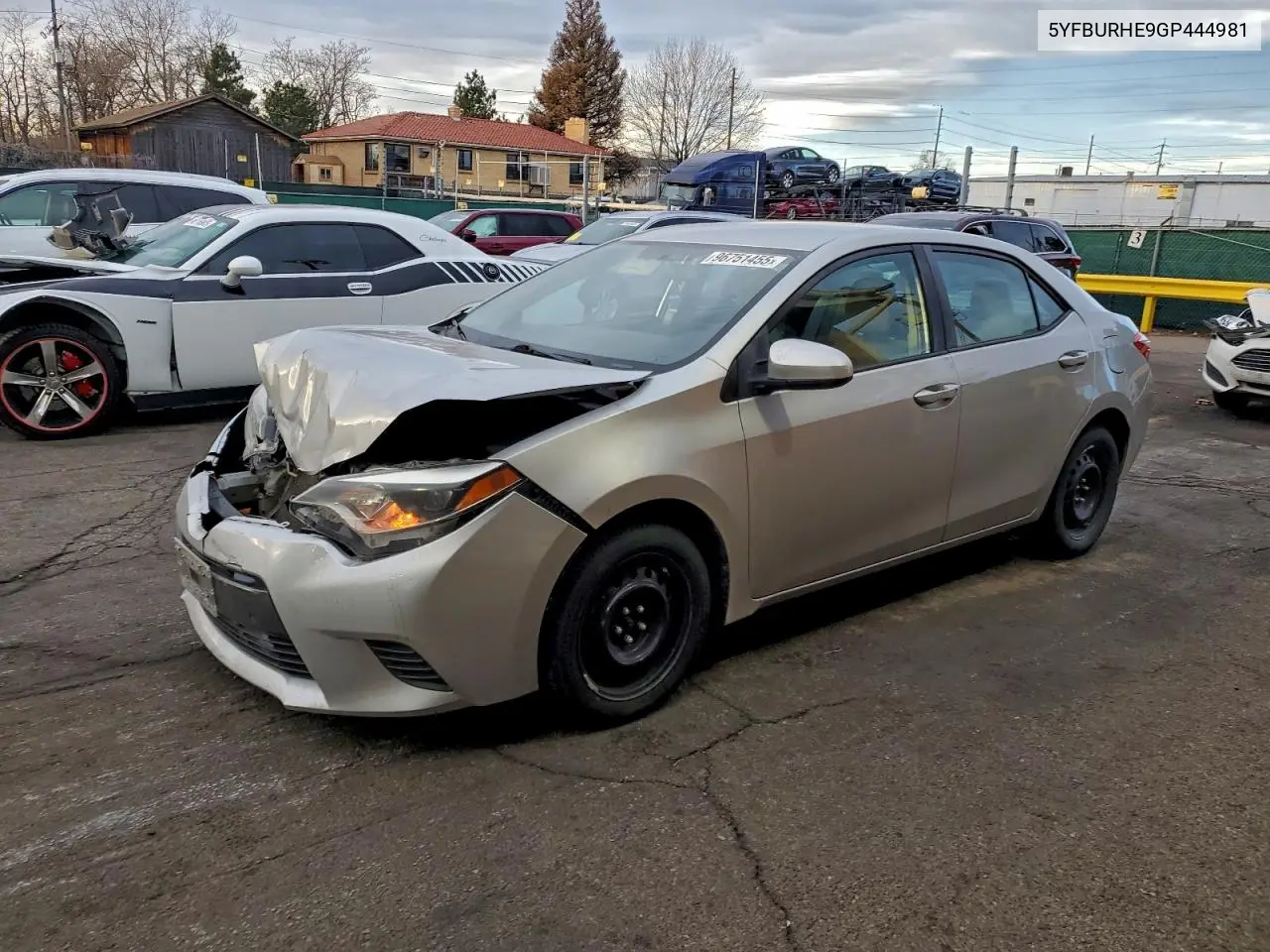 5YFBURHE9GP444981 2016 Toyota Corolla L