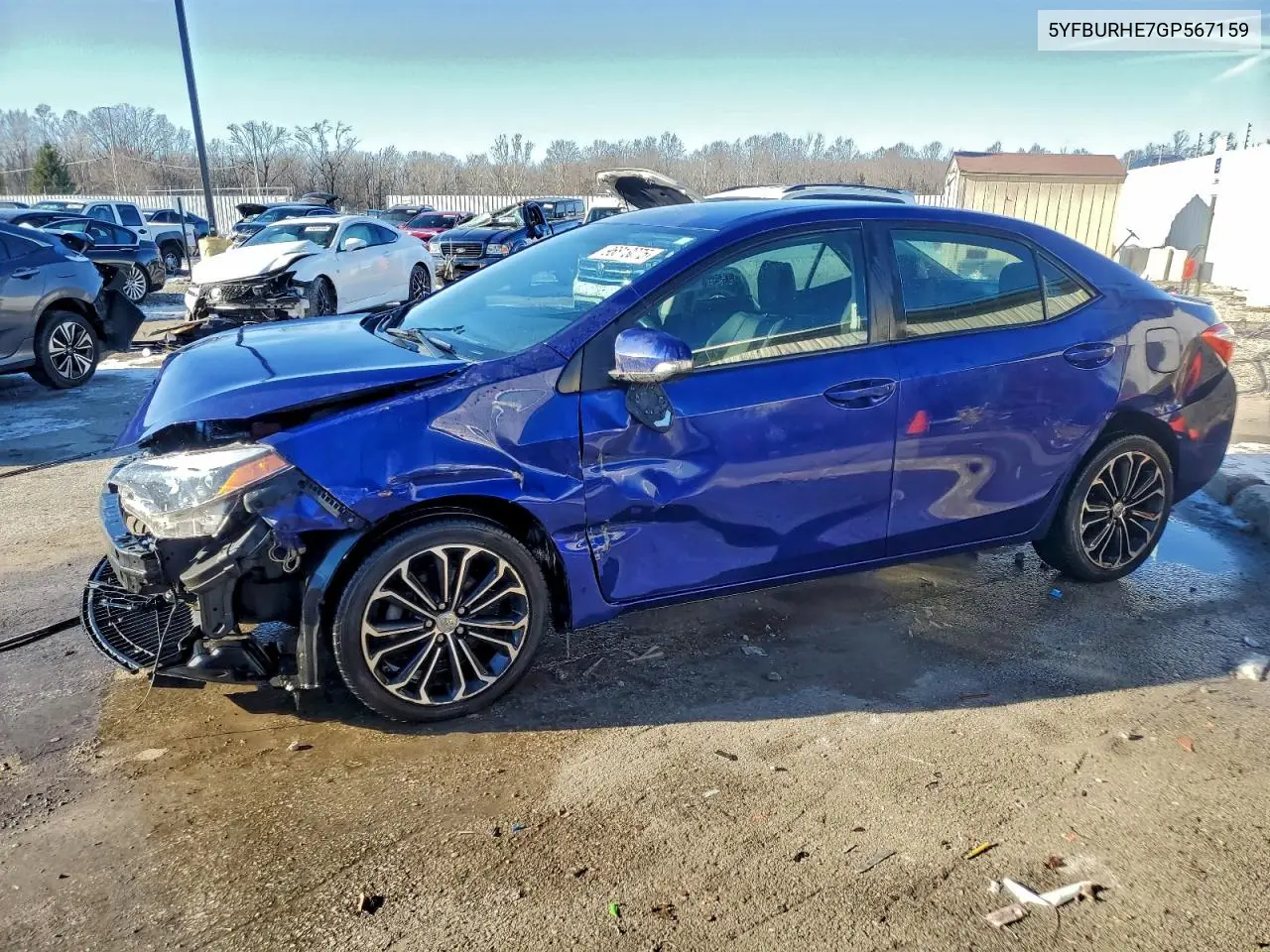 5YFBURHE7GP567159 2016 Toyota Corolla S Plus