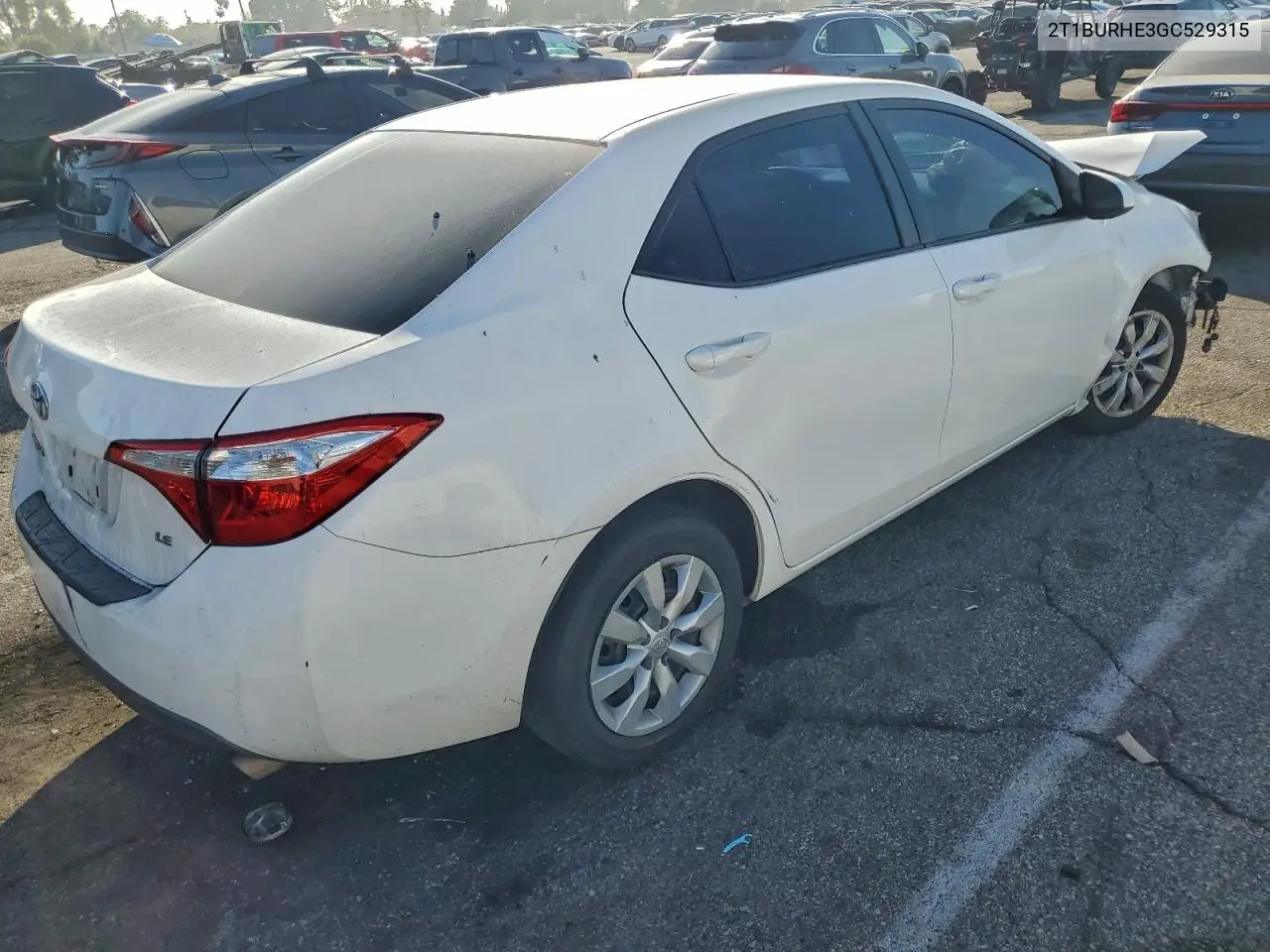 2T1BURHE3GC529315 2016 Toyota Corolla L
