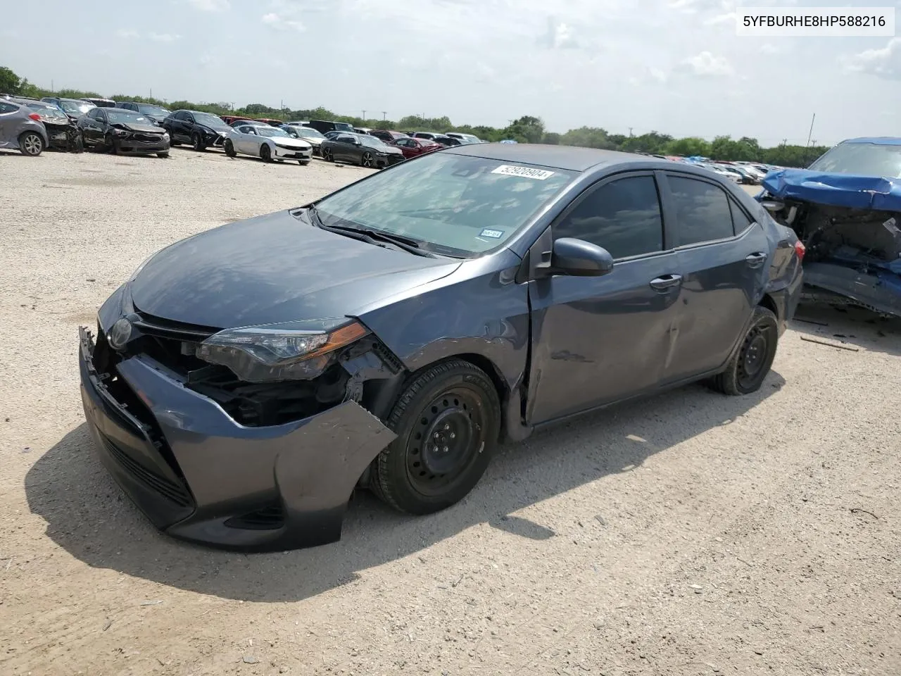 2017 Toyota Corolla L VIN: 5YFBURHE8HP588216 Lot: 58128054