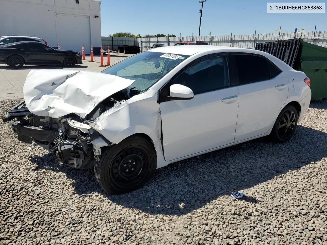 2017 Toyota Corolla L VIN: 2T1BURHE6HC868863 Lot: 68255054