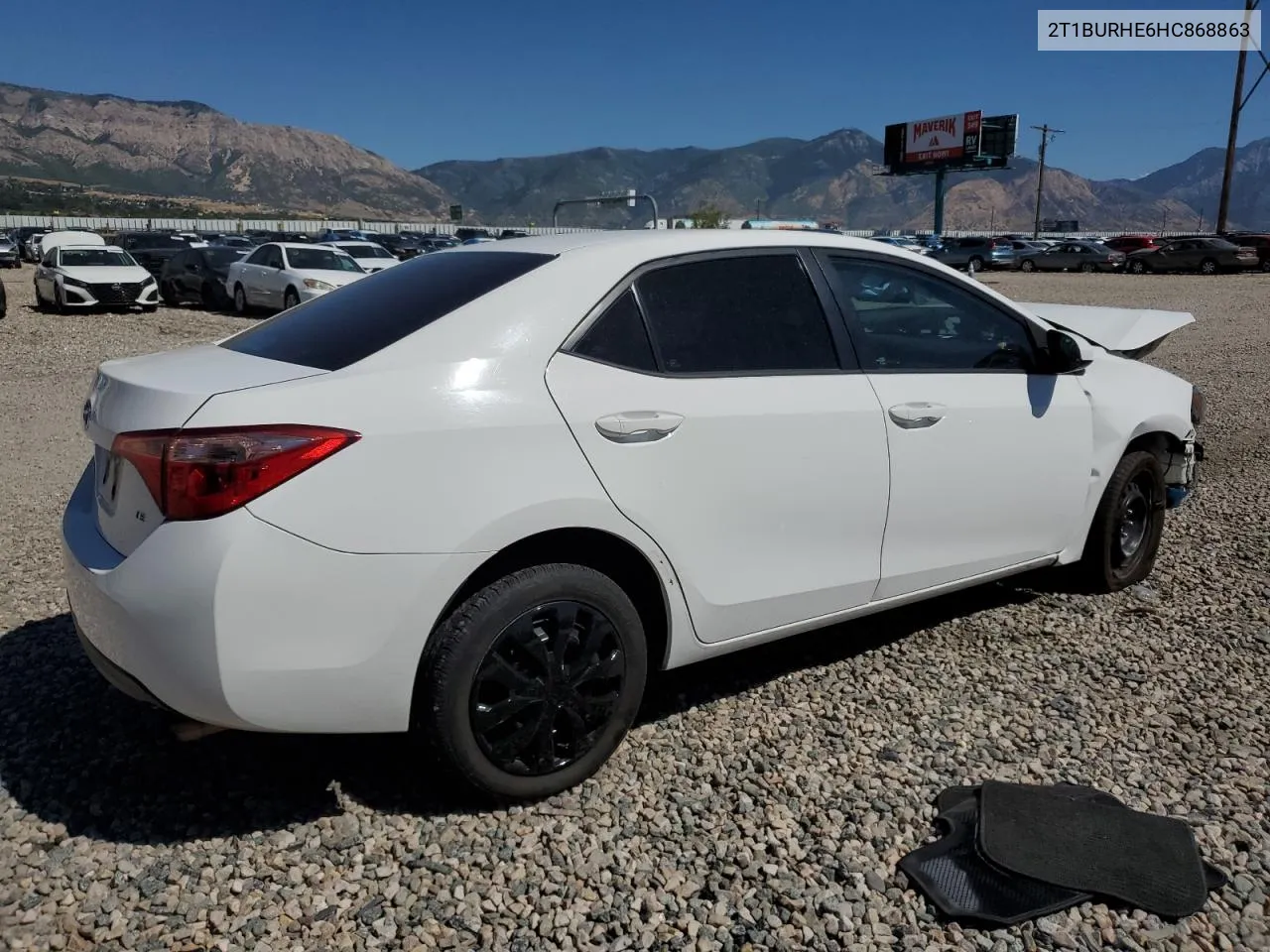 2017 Toyota Corolla L VIN: 2T1BURHE6HC868863 Lot: 68255054