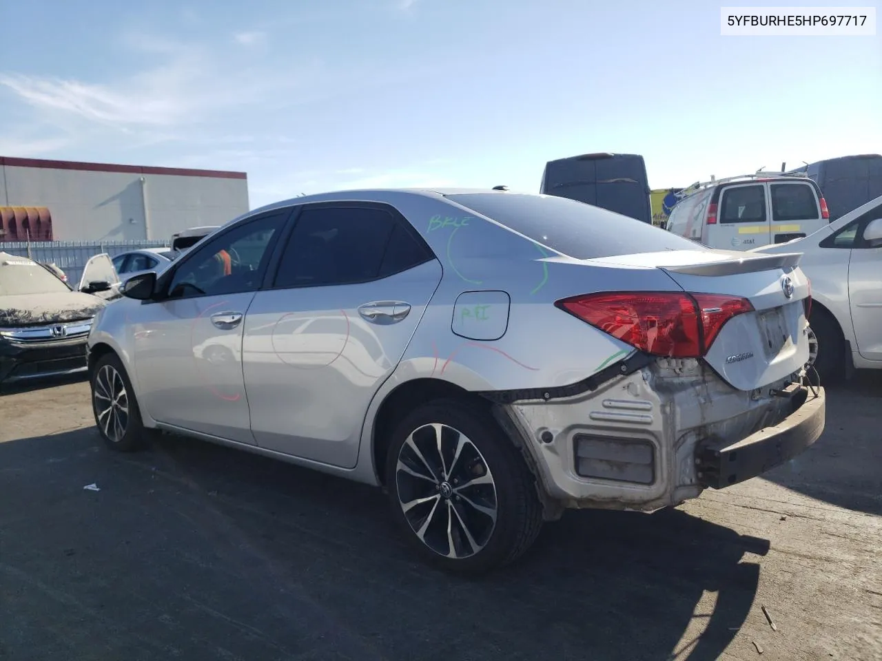 2017 Toyota Corolla L VIN: 5YFBURHE5HP697717 Lot: 72635504