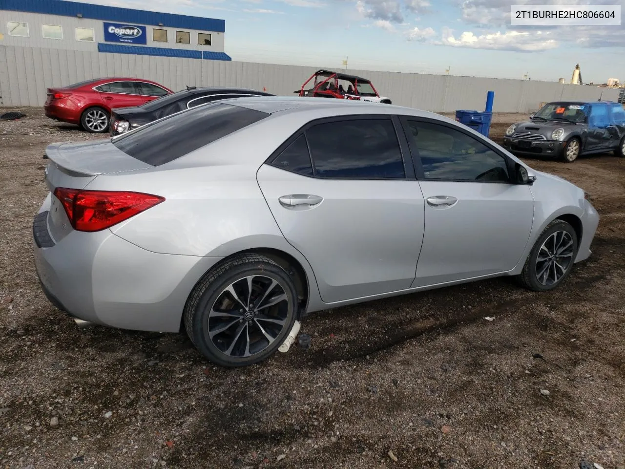 2017 Toyota Corolla L VIN: 2T1BURHE2HC806604 Lot: 72842724