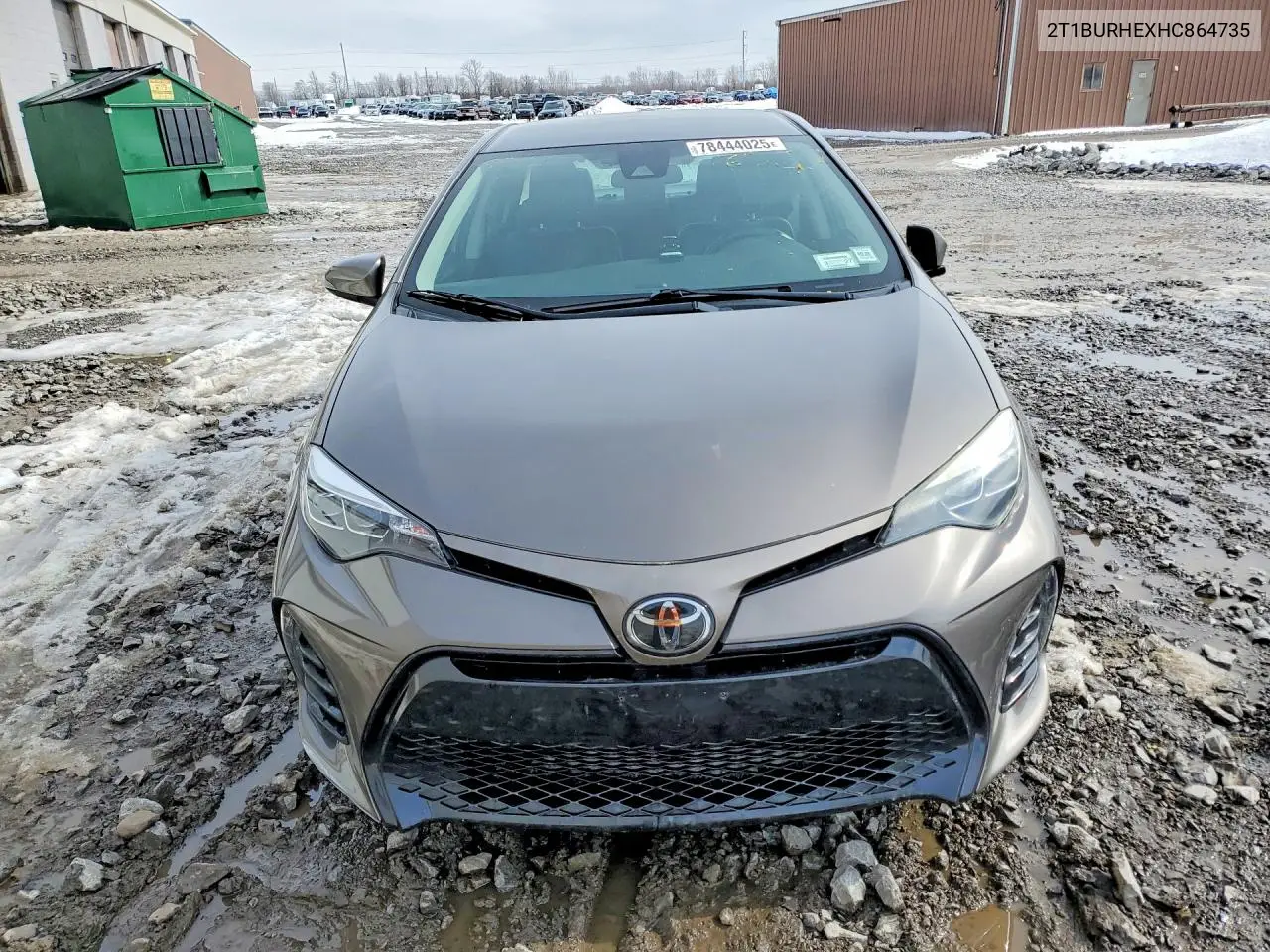 2T1BURHEXHC864735 2017 Toyota Corolla L