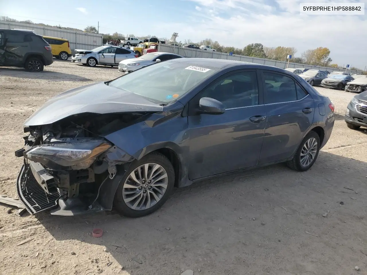 5YFBPRHE1HP588842 2017 Toyota Corolla Le Eco