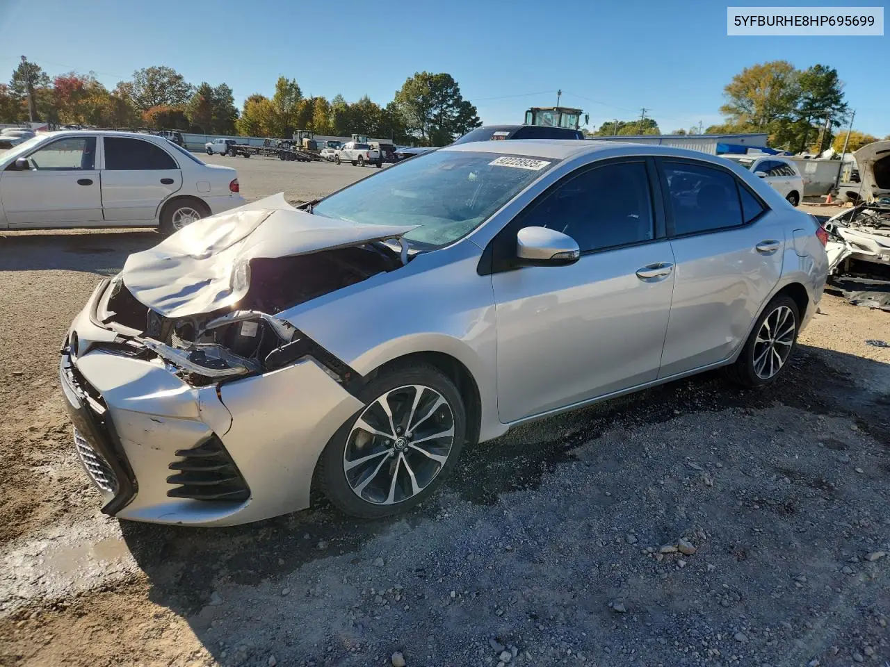 5YFBURHE8HP695699 2017 Toyota Corolla L