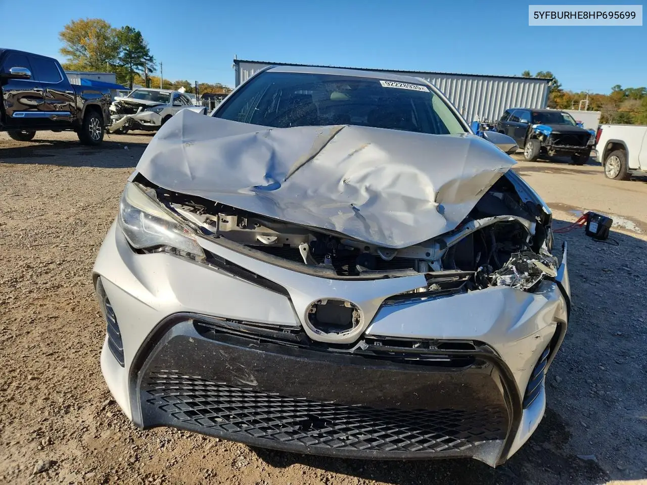 5YFBURHE8HP695699 2017 Toyota Corolla L