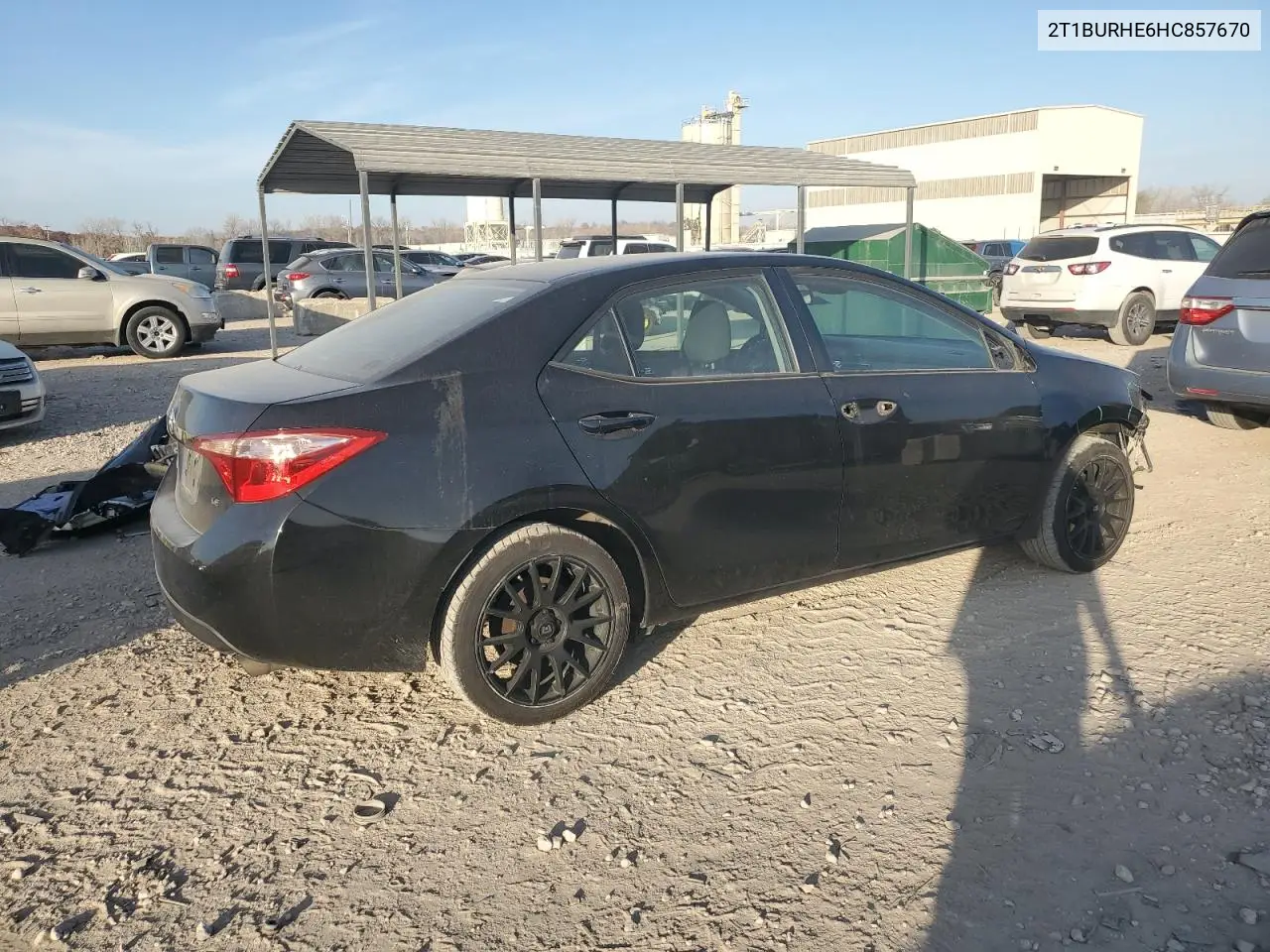 2T1BURHE6HC857670 2017 Toyota Corolla L
