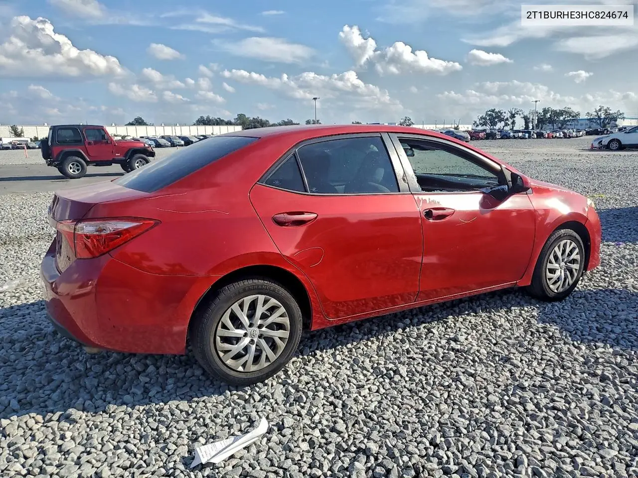 2T1BURHE3HC824674 2017 Toyota Corolla L