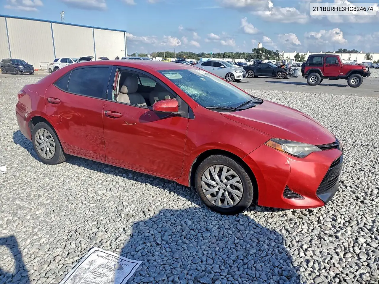 2T1BURHE3HC824674 2017 Toyota Corolla L