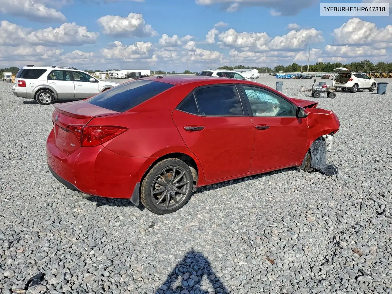 5YFBURHE5HP647318 2017 Toyota Corolla L
