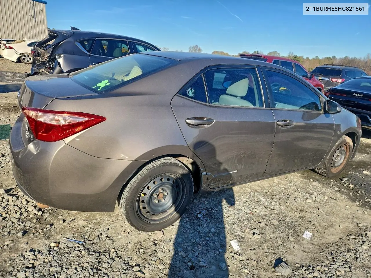 2T1BURHE8HC821561 2017 Toyota Corolla L