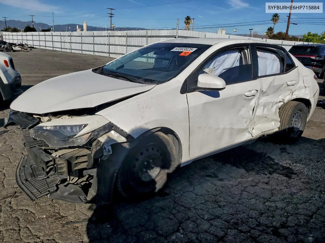 5YFBURHE6HP715884 2017 Toyota Corolla L