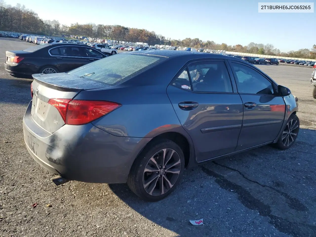 2T1BURHE6JC065265 2018 Toyota Corolla L