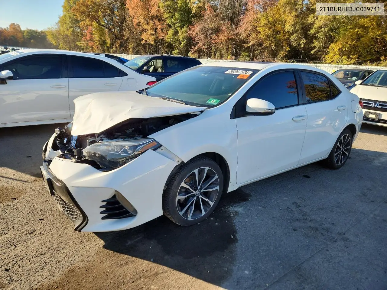 2T1BURHE3JC039741 2018 Toyota Corolla L
