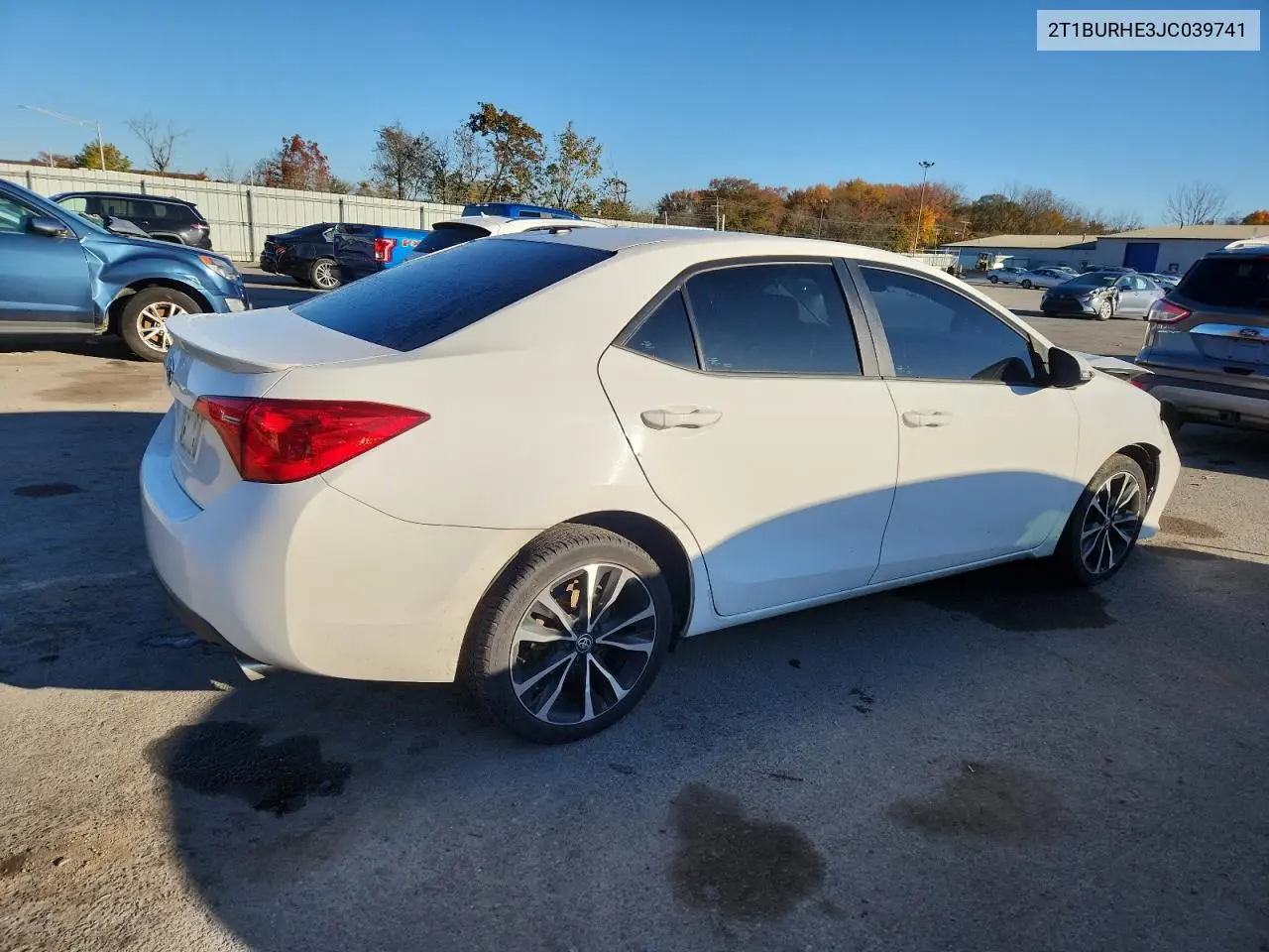 2T1BURHE3JC039741 2018 Toyota Corolla L